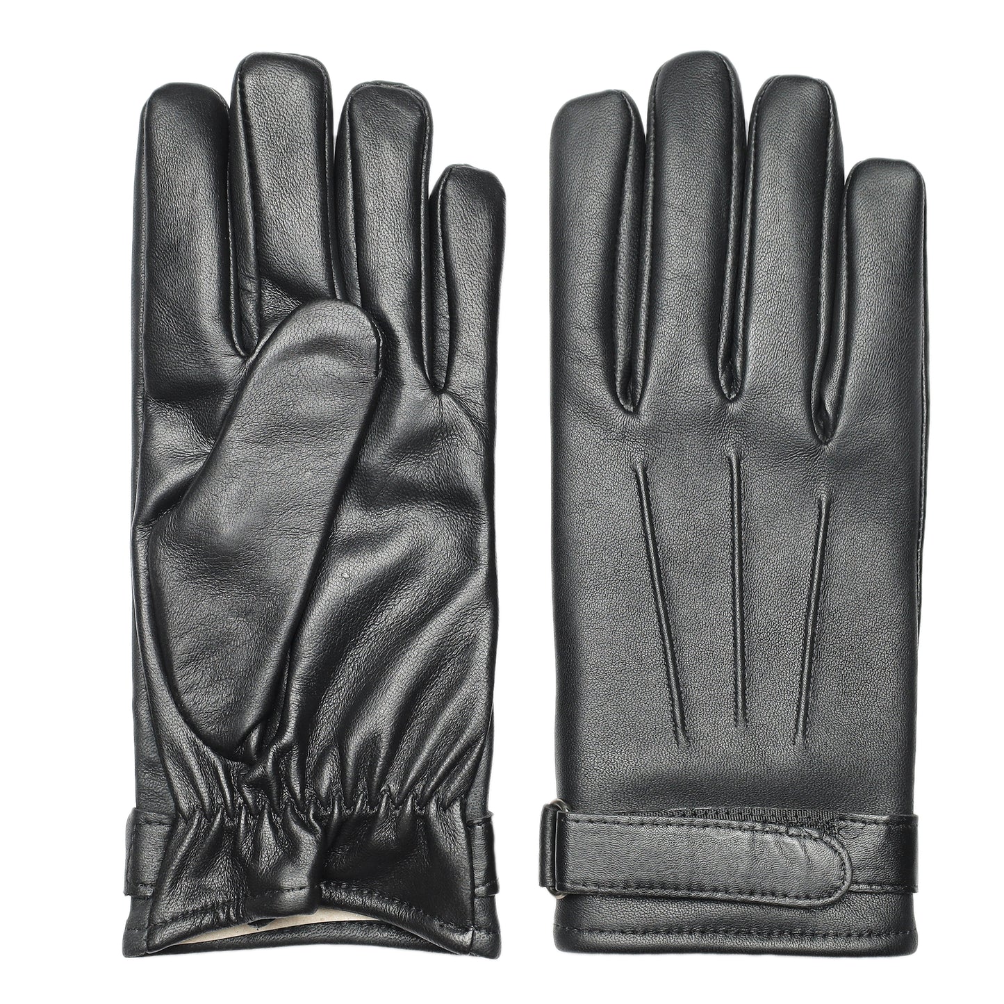 قفازات شتوية للرجال باللون البني