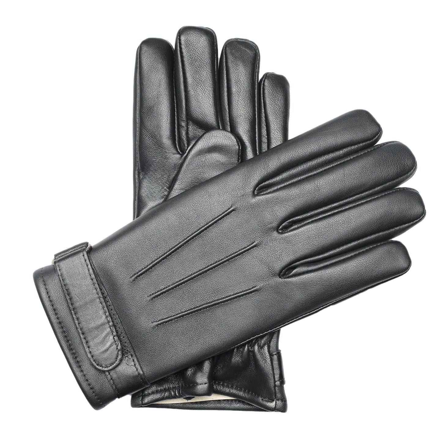 قفازات شتوية للرجال باللون البني